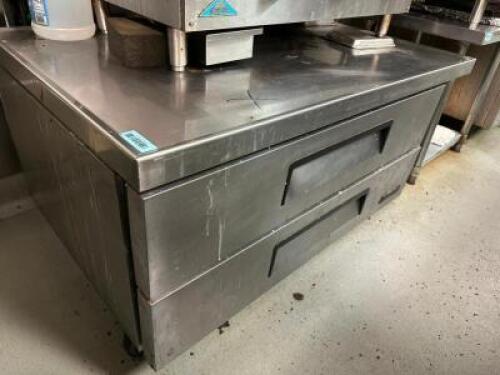 TRUE 52" TWO DRAWER REFRIGERATED CHEFS BASE.