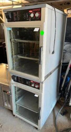 HATCO DOUBLE STACK FLAV-R-SAVOR HOLDING CABINET.;