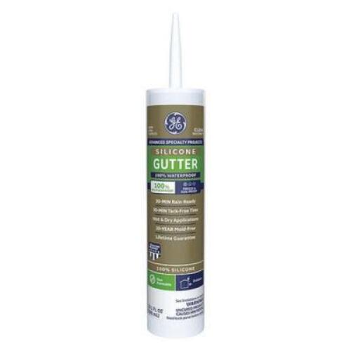 DESCRIPTION: (12) SILICONE II GUTTER & FLASHING SEALANT BRAND/MODEL: GE/GE50G.01 INFORMATION: CLEARS/BEGINS TO HARDEN: 30 MIN RETAIL$: $13.65 EACH SIZ