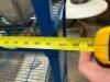 48" X 18" FOUR TIER BLUE METAL SHELF. - 3