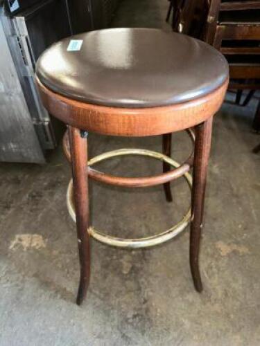 (2) 14" ROUND BACKLESS BAR STOOLS.