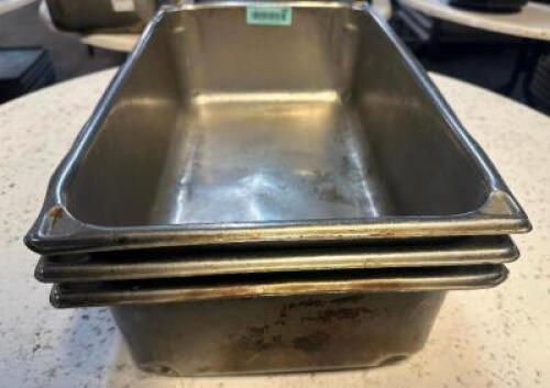 (3) FULL SIZE STAINLESS INSERTS