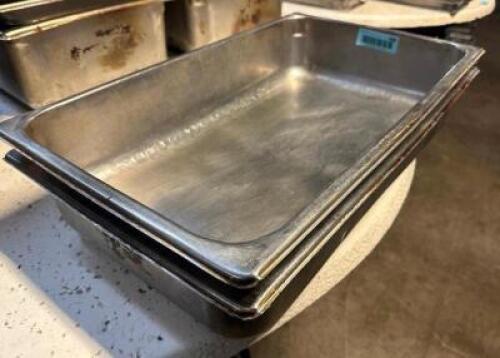 (2) FULL SIZE STAINLESS INSERTS