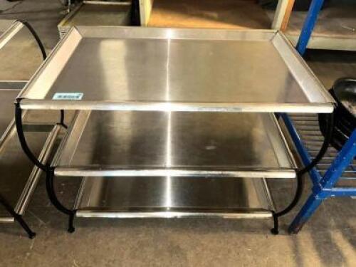 27" X 18" THREE TIER STAINLESS BUFFET PLATTER STAND