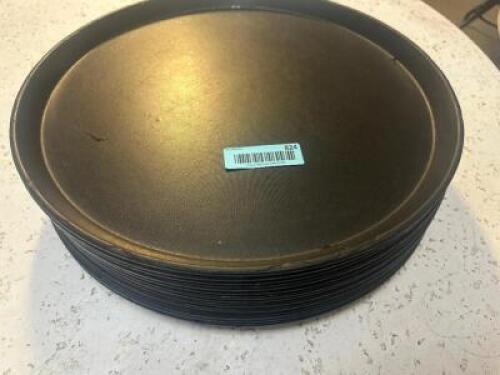 (12) 15" BLACK DRINK TRAYS