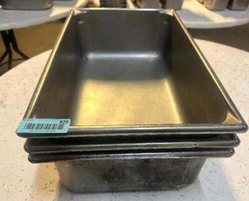 (3) FULL SIZE STAINLESS INSERTS