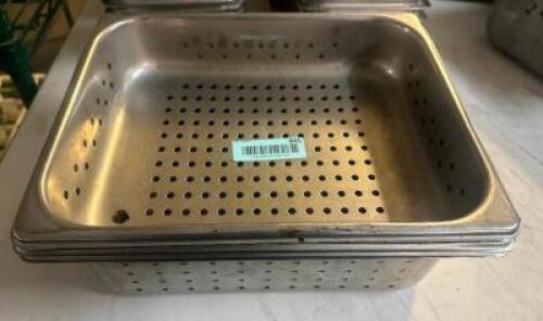 (4) HALF SIZE SLOTTED STAINLESS INSERTS