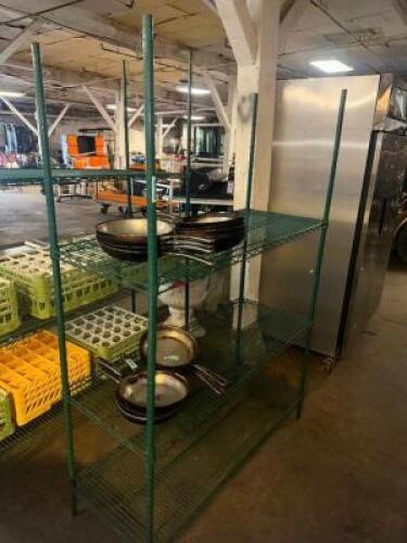 60" X 20" THREE TIER COATED WIRE RACK.