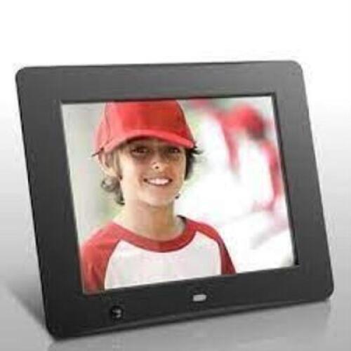 DESCRIPTION: (2) DIGITAL PHOTO FRAME WITH MOTION SENSOR BRAND/MODEL: ALURATEK #ADMSF108F INFORMATION: 4GB RETAIL$: $84.60 SIZE: 8" QTY: 2