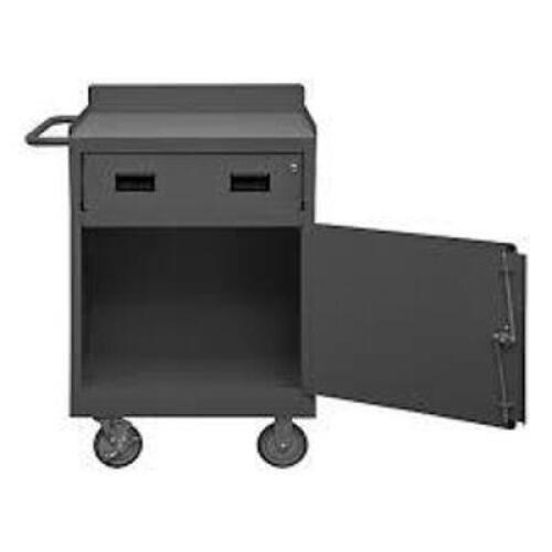 DESCRIPTION: (1) MOBILE BENCH CABINET BRAND/MODEL: DURHAM INFORMATION: GRAY, STEEL SIZE: 1 CABINET, 1 DRAWER RETAIL$: $611.99 EA QTY: 1