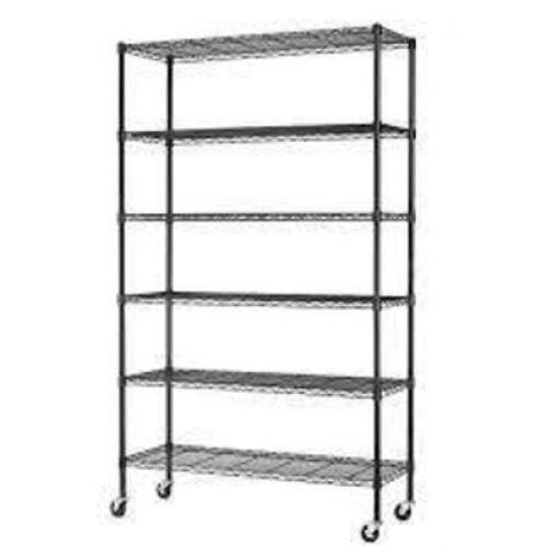 DESCRIPTION: (1) HEAVY DUTY RACK BRAND/MODEL: HCY #WS-776-BLACK INFORMATION: BLACK SIZE: 48" X 24" X 72" RETAIL$: $230.00 EA QTY: 1