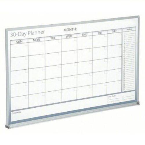DESCRIPTION: (1) PLANNING BOARD, MONTHLY CALENDAR BRAND/MODEL: ABILITY ONE #35KR22 INFORMATION: WHITED BOARD SIZE: PLASTIC, 24 IN DRY ERASE HT, 36 IN