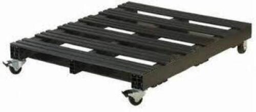 DESCRIPTION: (1) METAL PALLET ON WHEELS BRAND/MODEL: US PALLETS INFORMATION: STEEL, BLACK SIZE: 24" X 24 RETAIL$: $285.00 EA QTY: 1