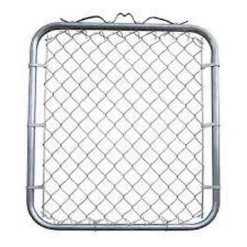DESCRIPTION: (1) CHAIN LINK GARDEN WALKING FENCE GATE BRAND/MODEL: MTB INFORMATION: GALVANIZED SIZE: 43-1/2" X 46" RETAIL$: $119.90 EA QTY: 1