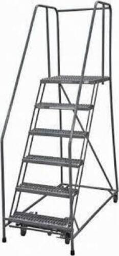 DESCRIPTION: (1) TILT AND ROLL LADDER BRAND/MODEL: COTTERMAN INFORMATION: 6 STAIRS RETAIL$: $596.00 EA QTY: 1