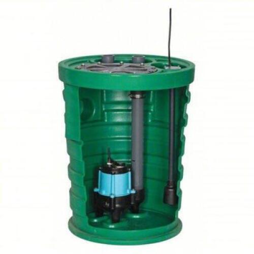 DESCRIPTION: (1) SEWAGE EJECTOR SYSTEM BRAND/MODEL: LITTLE GIANT #44ZH80 INFORMATION: GREEN SIZE: 1/2 HP, 110V AC, DIAPHRAGM, 95 GPM FLOW RATE @ 10 FT
