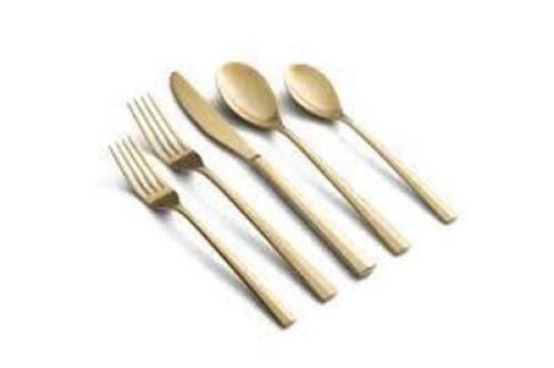 DESCRIPTION: (1) SET OF DINNER FLATWARE SET BRAND/MODEL: SOFIA HOME INFORMATION: GOLD MIRRORED SIZE: 20 PIECES, (4) SETS OF (5) RETAIL$: $49.97 EA QTY