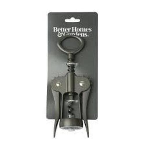 DESCRIPTION: (1) WINGED CORKSCREW BRAND/MODEL: BETTER HOMES AND GARDENS INFORMATION: GUNMETAL FINISH RETAIL$: $4.92 EA QTY: 1