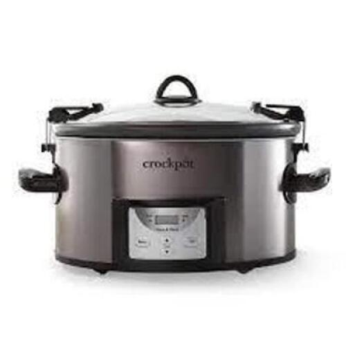 DESCRIPTION: (1) CROCK POT SLOW COOKER BRAND/MODEL: COOK & CARRY INFORMATION: SILVER SIZE: 7 QT RETAIL$: $59.00 EA QTY: 1