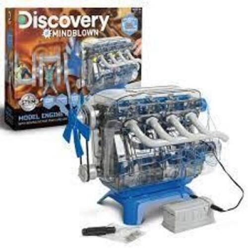 DESCRIPTION: (1) MODEL ENGINE KIT BRAND/MODEL: DISCOVERY MIND BLOWN INFORMATION: MOVING MOTOR PARTS AND LED LIGHTS SIZE: 104 PIECES RETAIL$: $28.99 EA