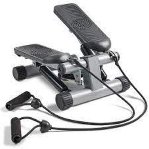 DESCRIPTION: (1) MINI STEPPER WITH EXERCISE BANDS BRAND/MODEL: SUNNY HEALTH AND FITNESS INFORMATION: BLACK RETAIL$: $69.99 EA QTY: 1