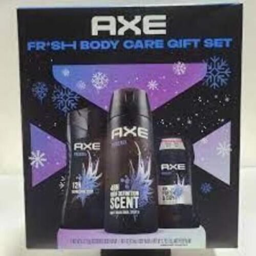 DESCRIPTION: (1) FRESH BODY CARE GIFT SET BRAND/MODEL: AXE INFORMATION: PHOENIX RETAIL$: $35.00 EA QTY: 1