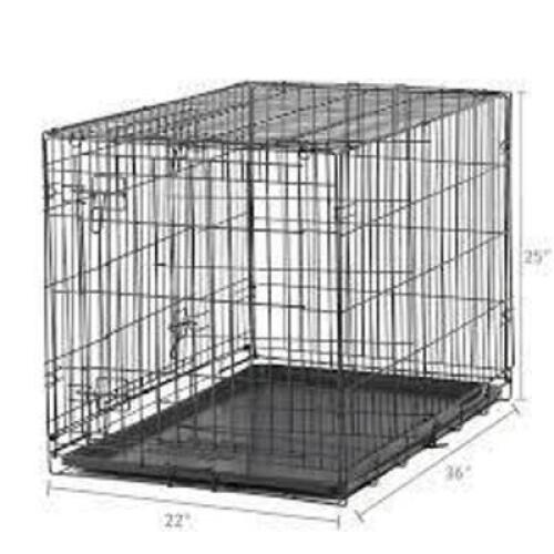 DESCRIPTION: (1) SINGLE DOOR DOG TRAINING CRATE BRAND/MODEL: VIBRANT LIFE INFORMATION: BLACK SIZE: 36"L 22"W 25"H RETAIL$: $55.47 EA QTY: 1