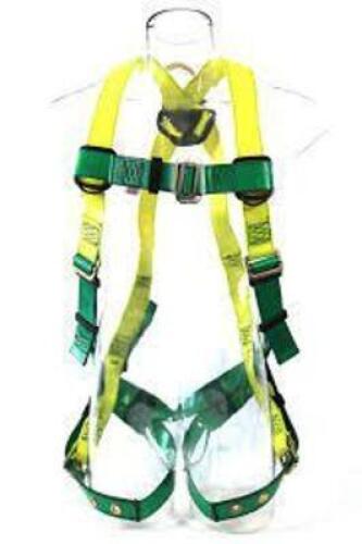 DESCRIPTION: (1) FALL PROTECTION BODY HARNESS BRAND/MODEL: WEBB-KOTE #458 INFORMATION: YELLOW AND GREEN SIZE: 48" - 56" RETAIL$: $233.33 EA QTY: 1