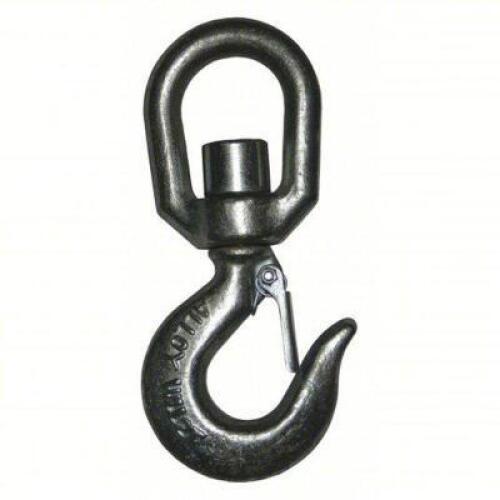 DESCRIPTION: (2) SWIVEL HOOKS WITH SAFETY LATCH BRAND/MODEL: PRODUCT NUMBER #26JX52 INFORMATION: BLACK RETAIL$: $57.56 EA QTY: 2