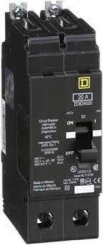 DESCRIPTION: (1) CIRCUIT BREAKER BRAND/MODEL: SQUARE D #EDB24020 INFORMATION: BLACK RETAIL$: $642.03 EA QTY: 1
