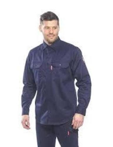 DESCRIPTION: (3) BIZFLAME FIRE RESISTANT CARGO SHIRT BRAND/MODEL: PORTWEST #FR89T INFORMATION: GRAY SIZE: 4 XLARGE RETAIL$: $63.96 EA QTY: 3
