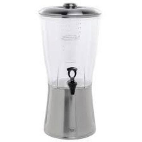 DESCRIPTION: (1) COLD BEVERAGE DISPENSER WITH INFUSER BRAND/MODEL: TABLECRAFT INFORMATION: CLEAR WITH STAINLESS STEEL SIZE: 3.5 GALLON RETAIL$: $196.0