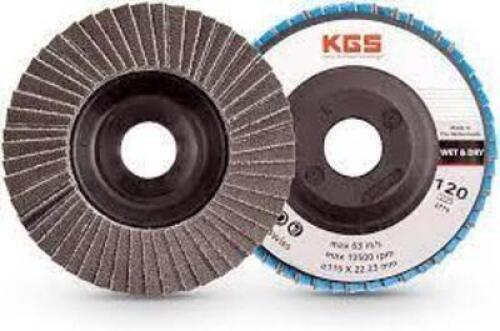 DESCRIPTION: (1) CASE OF (5) FLAP DISC BRAND/MODEL: BLACKSTONE SIZE: 4.5X5/6-11 TYPE 29 80 GRIT RETAIL$: $62.61 EA QTY: 1