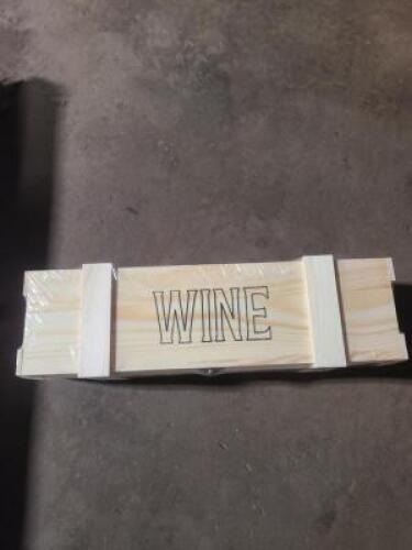 DESCRIPTION: (1) WINE BOTTLE STORAGE BOX QTY: 1