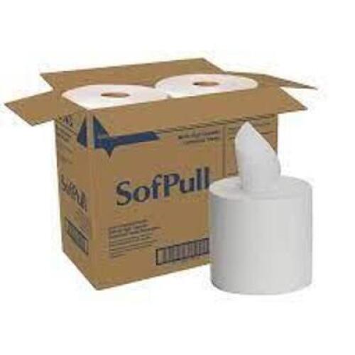 DESCRIPTION: (1) CASE OF (4) CENTERPULL PAPER TOWELS BRAND/MODEL: SOFT PULL #28143 INFORMATION: 1-PLY, 560 SHEETS PER ROLL RETAIL$: $70.00 QTY: 1