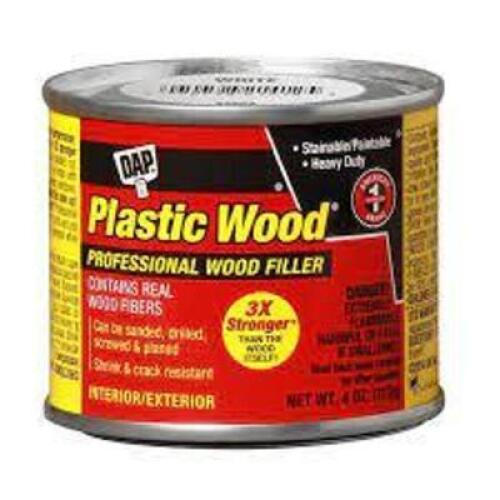 DESCRIPTION: (12) PROFESSIONAL WOOD FILLER BRAND/MODEL: DAP PLASTIC WOOD #10L512 SIZE: 4 OZ RETAIL$: $8.15 EA QTY: 12