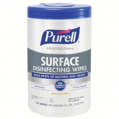 DESCRIPTION: (1) CASE OF (6) SURFACE DISINFECTING WIPES BRAND/MODEL: PURELL #56JR17 RETAIL$: $105.41 TOTAL QTY: 1