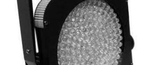 DESCRIPTION: (2) SLIM RGB LED LIGHTS BRAND/MODEL: PULSE SLIMLITE #PAR56 RETAIL$: $75.00 SIZE: 8" (H) X 8" (W) X 2.7" (D) QTY: 2