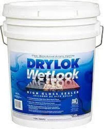 DESCRIPTION: (1) CLEAR HIGH GLOSS PENETRATING SEALER BRAND/MODEL: UGL DRYLOK WET LOOK SIZE: 5 GALLON RETAIL$: $251.63 EA QTY: 1