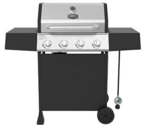 DESCRIPTION: (1) 4-BURNER PROPANE GRILL BRAND/MODEL: EXPERT GRILL INFORMATION: 48000 BTU, 449 SQ IN OF COOKING SPACE RETAIL$: $197.00 SIZE: 51.97 x 25
