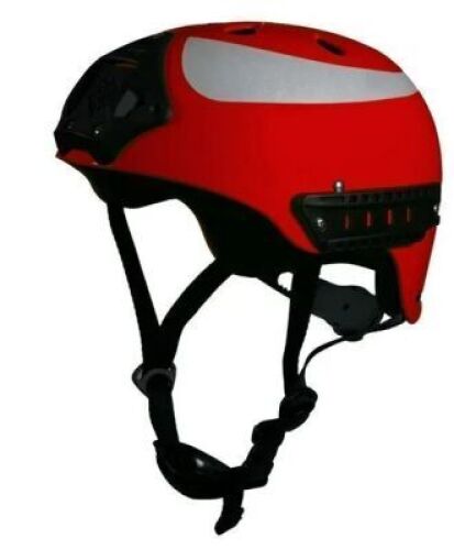 DESCRIPTION: (1) WATER RAFTING HELMET BRAND/MODEL: GATH #EN1385 INFORMATION: RED WITH WHITE SIZE: SMALL RETAIL$: $104.52 EA QTY: 1