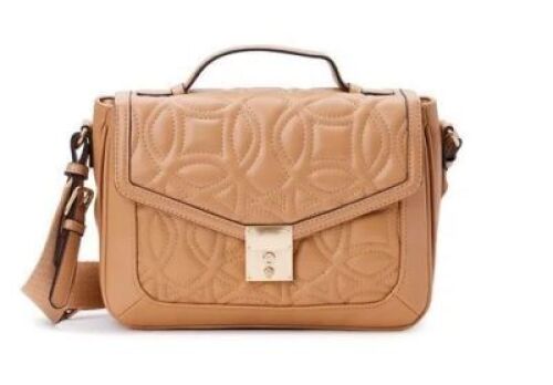 DESCRIPTION: (1) CROSS BODY HANDBAG BRAND/MODEL: TIME AND TRU INFORMATION: BEIGE RETAIL$: $22.98 EA QTY: 1