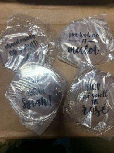 DESCRIPTION: (3) BOXES OF (4) COASTERS BRAND/MODEL: YOU HAD ME AT MERLOT QTY: 3