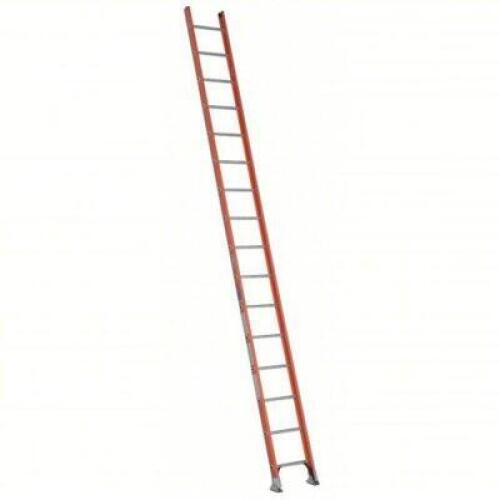 DESCRIPTION: (1) STRAIGHT LADDER BRAND/MODEL: WERNER #2EJG6 INFORMATION: ORANGE SIZE: 16 FT LADDER HT, 19 IN OVERALL WD, D-RUNG, 37 LB NET WT RETAIL$: