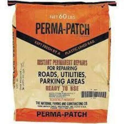 DESCRIPTION: (10) BAGS OF COLD PATCH BRAND/MODEL: PERMA-PATCH #3ZC17 INFORMATION: BLACK SIZE: PP-60-C, LIMESTONE ASPHALT MIX, 60 LB CONTAINER SIZE, BA