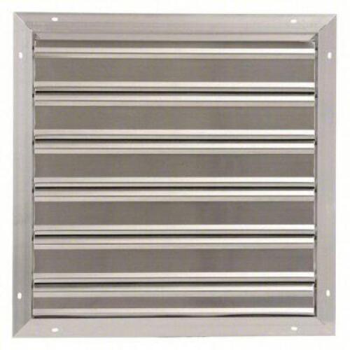 DESCRIPTION: (1) WALL EXHAUST SHUTTER BRAND/MODEL: DAYTON #2FTW6 INFORMATION: ALUMINUM SIZE: SINGLE PANEL 27 IN H, 27 IN W, 3 IN D, WALL RETAIL$: $124