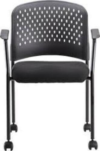 DESCRIPTION: (3) SIDE CHAIR BRAND/MODEL: BREEZE INFORMATION: BLACK SIZE: ONLY ONE ARM ON ONE CHAIR. AS IS RETAIL$: $169.00 PER CHAIR QTY: 3