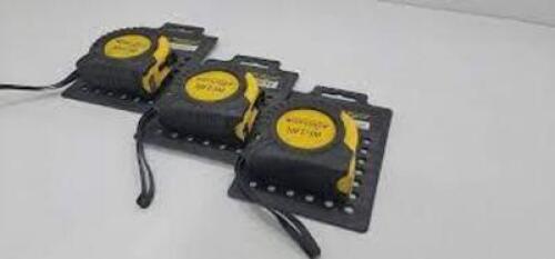 DESCRIPTION: (6) HEAVY DUTY TAPE MEASURE BRAND/MODEL: SMARTVALUE WORKSHOP #SV-01353 INFORMATION: BLACK AND YELLOW SIZE: 10' X 1/2" RETAIL$: $3.18 EA Q