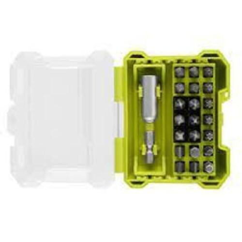 DESCRIPTION: (1) IMPACT DRIVER BITS BRAND/MODEL: RYOBI #A962203 SIZE: 1" IMPACT DRIVER BITS, 22 PIECES RETAIL$: $10.00 EA QTY: 1