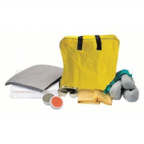DESCRIPTION: (1) SPILL KIT BRAND/MODEL: BRADY #436N17 INFORMATION: YELLOW BAG SIZE: 12 GAL VOLUME ABSORBED PER KIT, GOGGLES/NITRILE GLOVES RETAIL$: $1